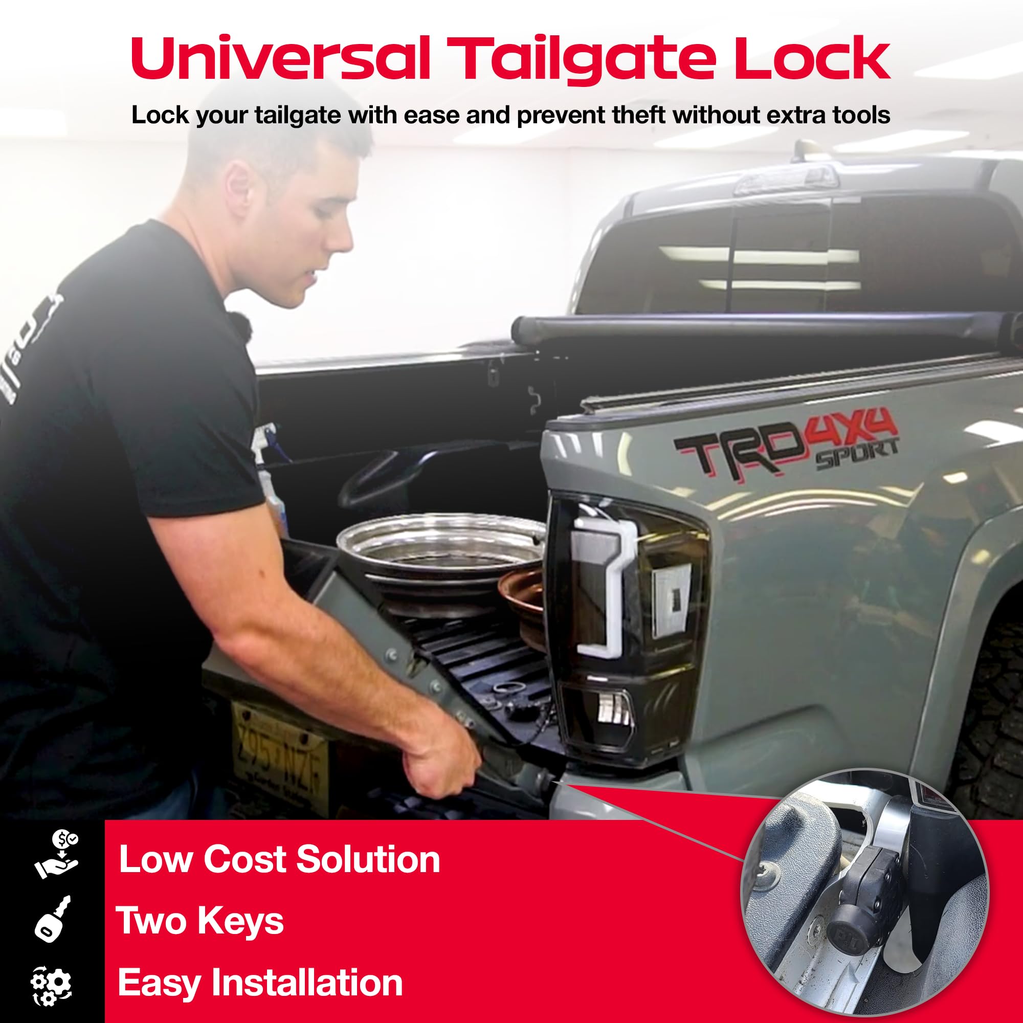 Pop & Lock close-up of lock cylinder showing keyed access and tamper resistance benefit