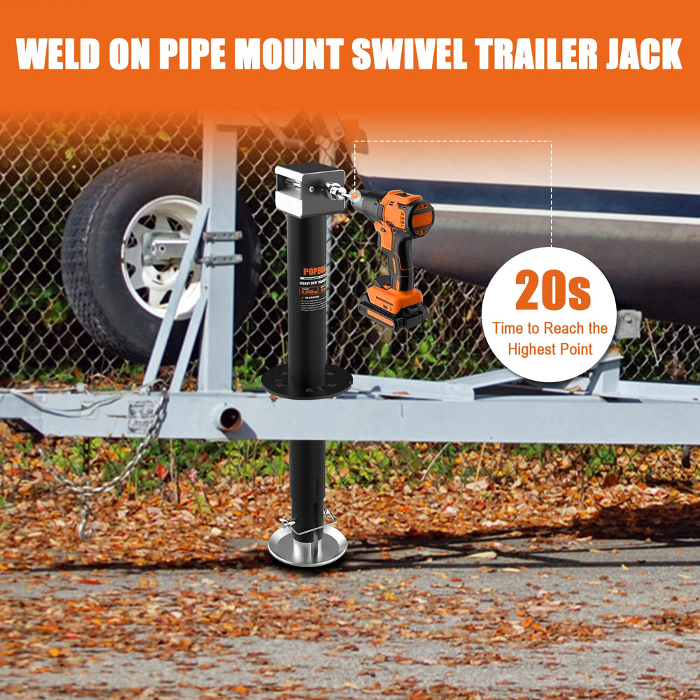 POPBULL adjustable drop leg close-up showing five-position height locking benefit