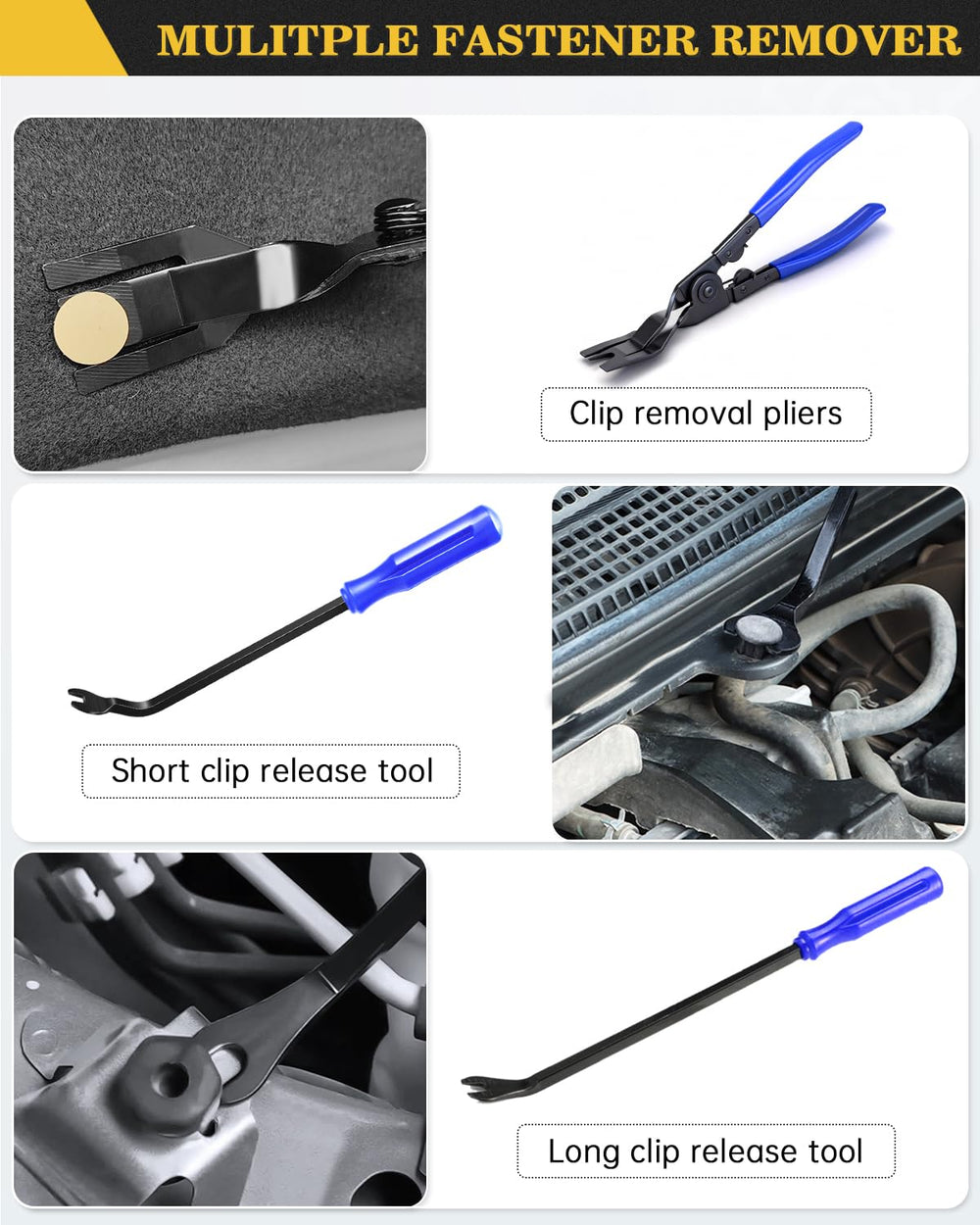 Poraxy clip removal pliers detail removing a retainer with controlled leverage
