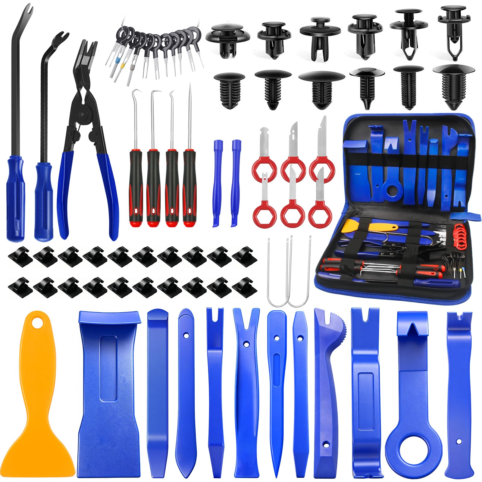 Poraxy front layout showing all 120 pieces and bag, organized for quick selection