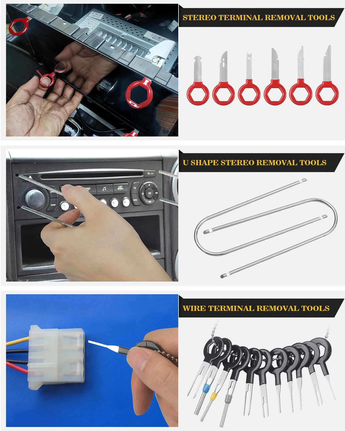 Poraxy tools being used on a car door panel to prevent scratches and speed removal