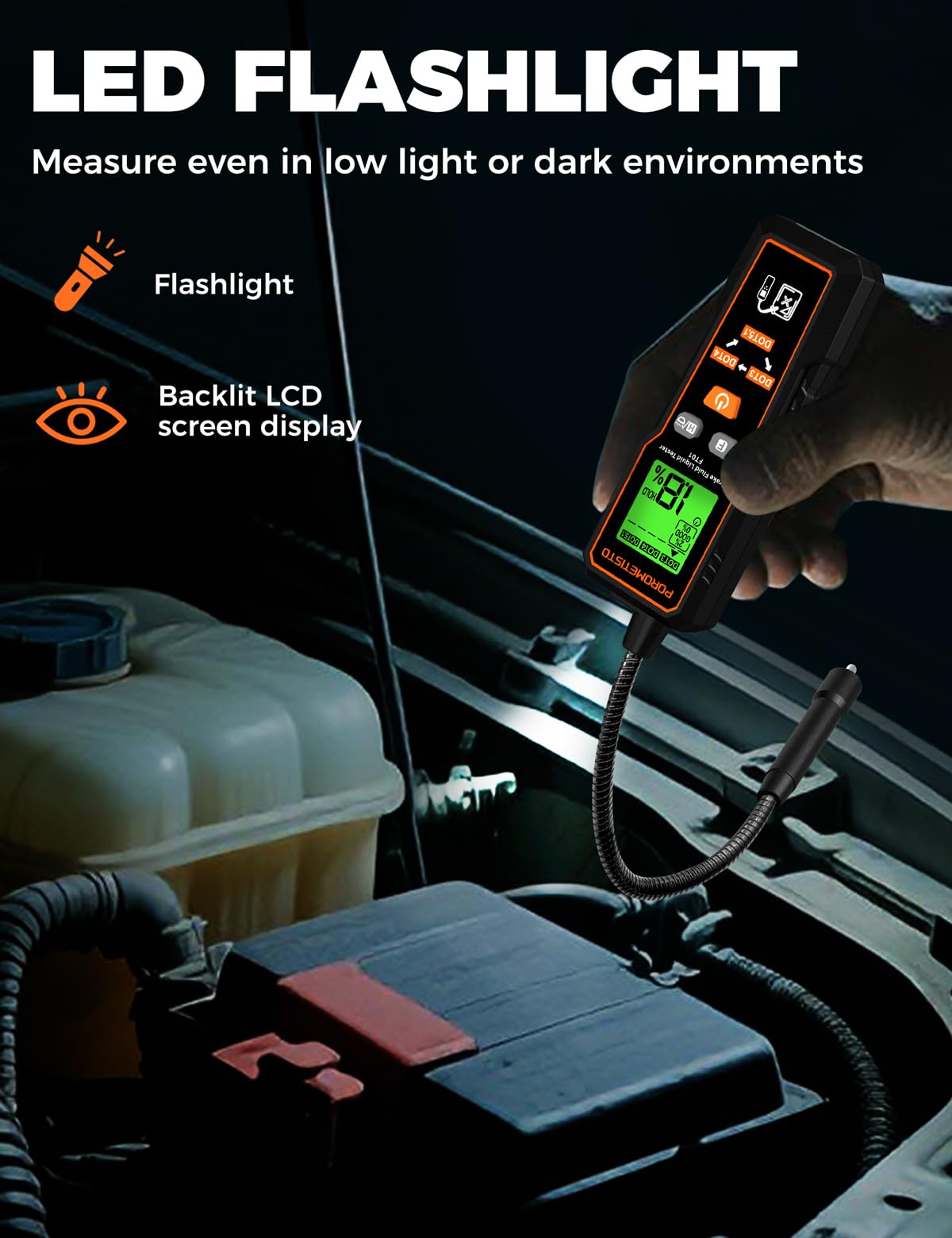 POROMETISTO in-use testing a master cylinder for fast roadside diagnostics