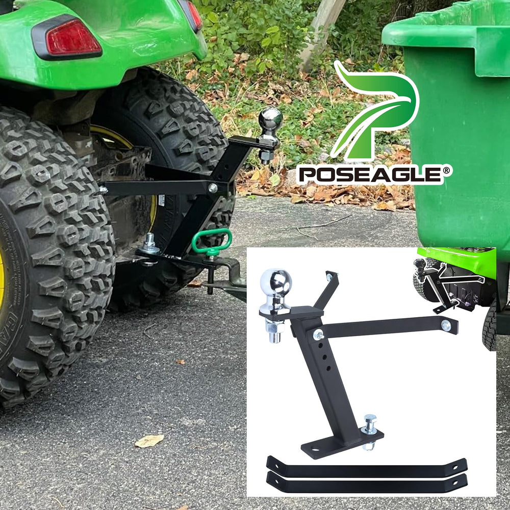 POSEAGLE chromed 2-inch hitch ball close-up highlighting durable forged steel finish