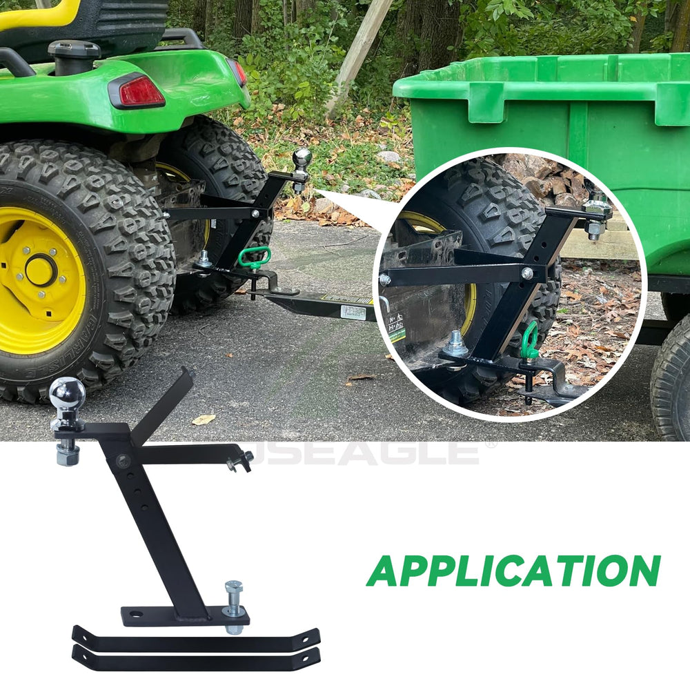 POSEAGLE hitch connected to a utility trailer illustrating trailer towing capability
