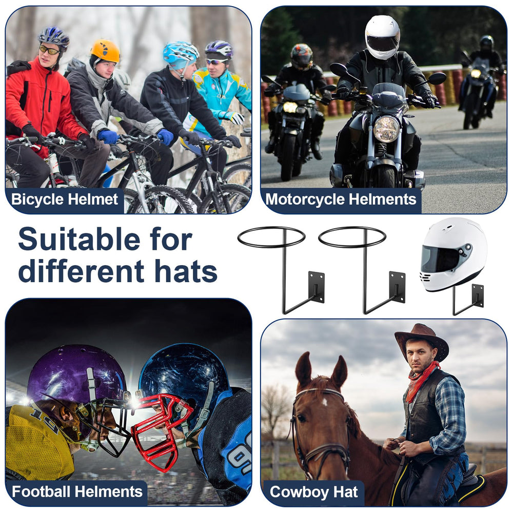 Potchen helmet holder package contents with screws and anchors for easy installation