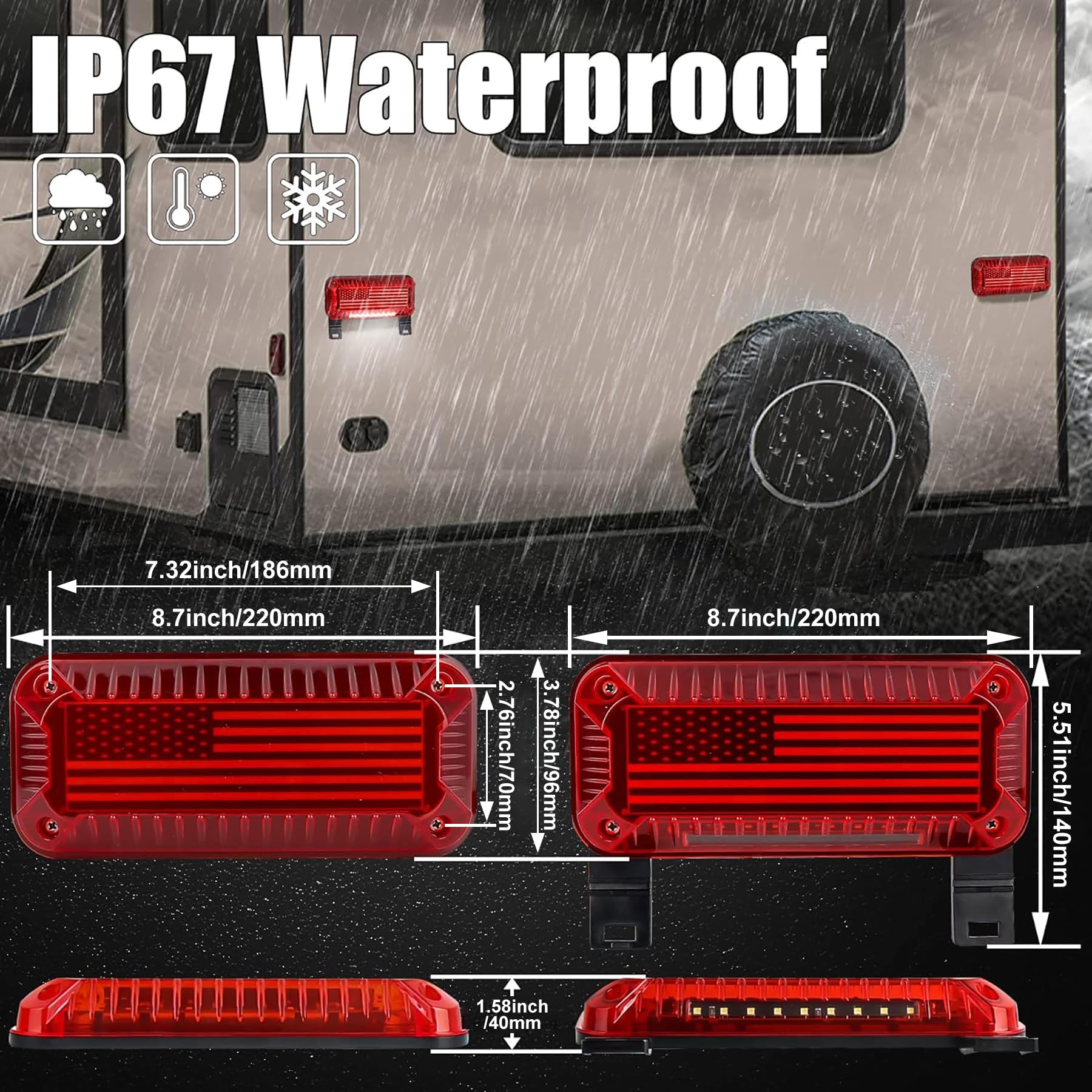 POVTOR side profile and mounting holes offering rugged weatherproof benefit
