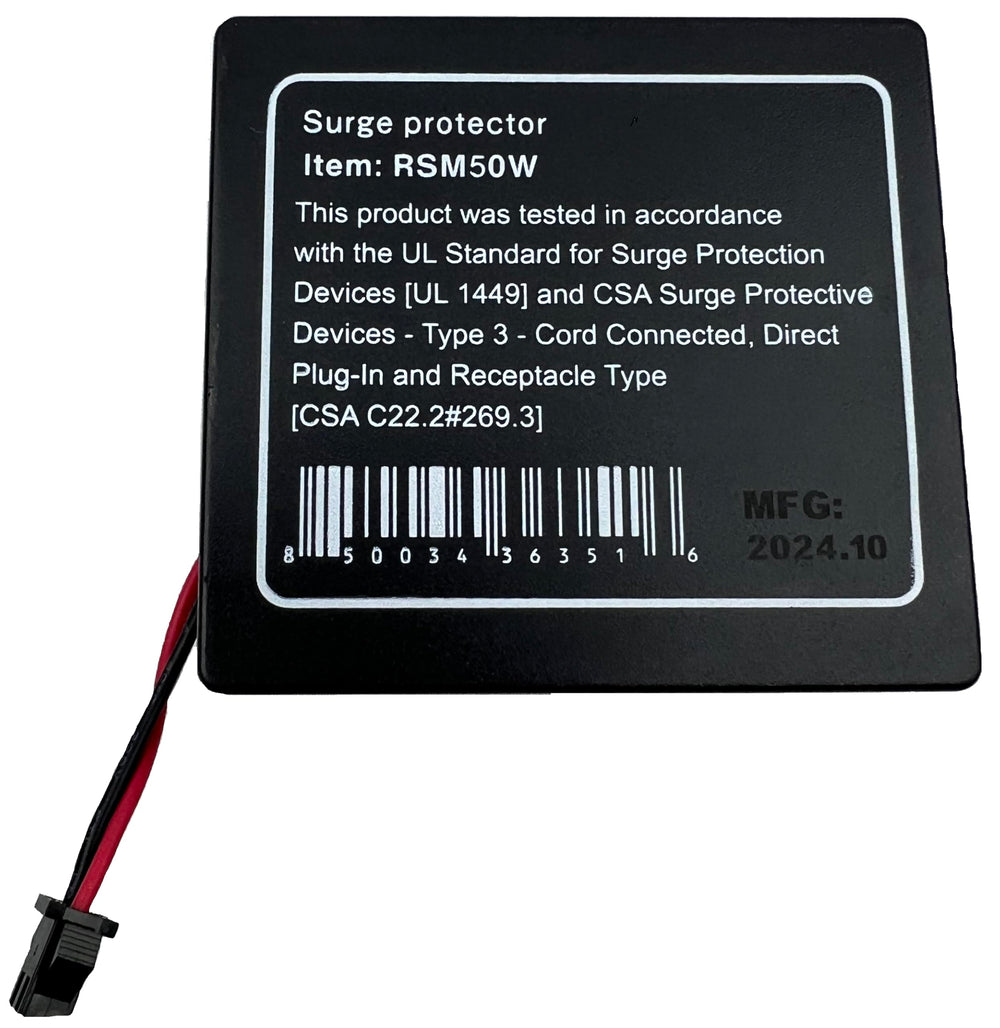 Power Watchdog RSM50W connector detail close-up showing pins and secure electrical contact
