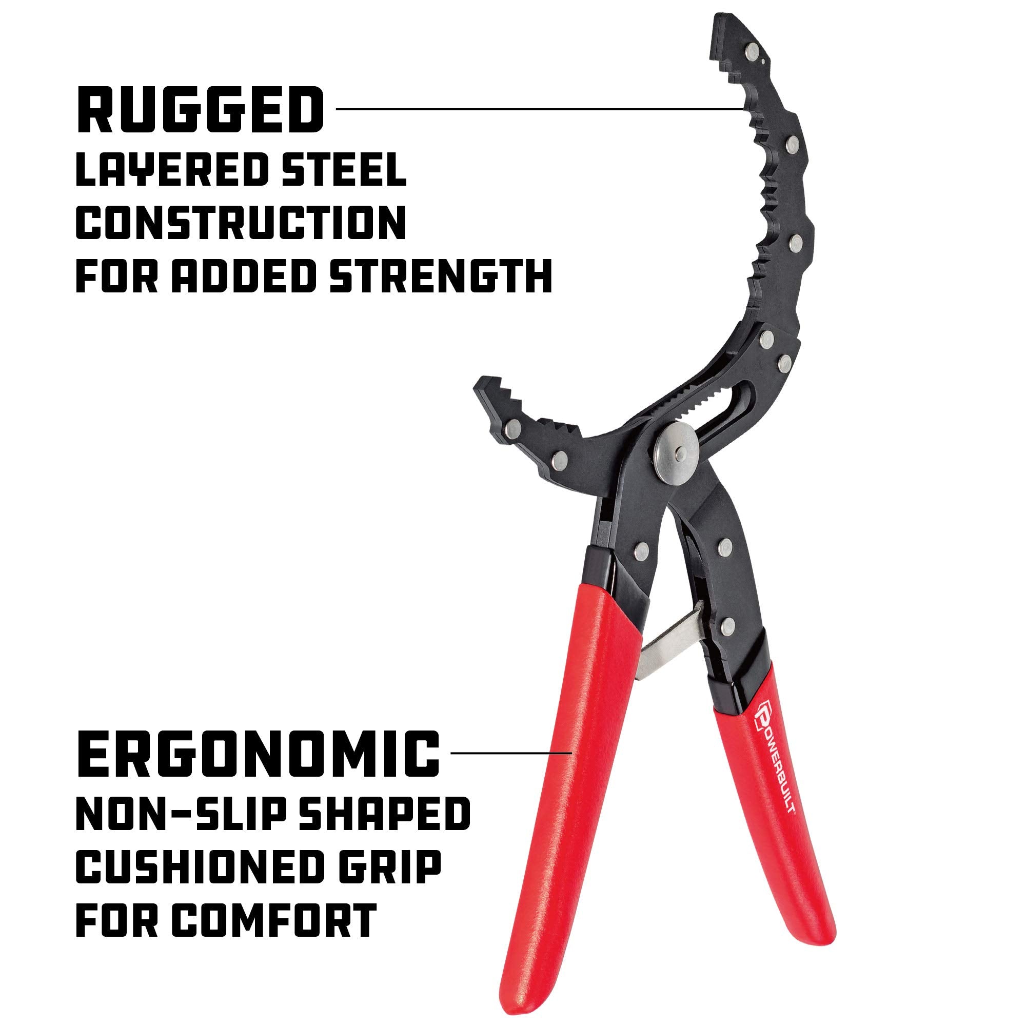 Powerbuilt slim jaws fitted between engine components for access in tight spaces