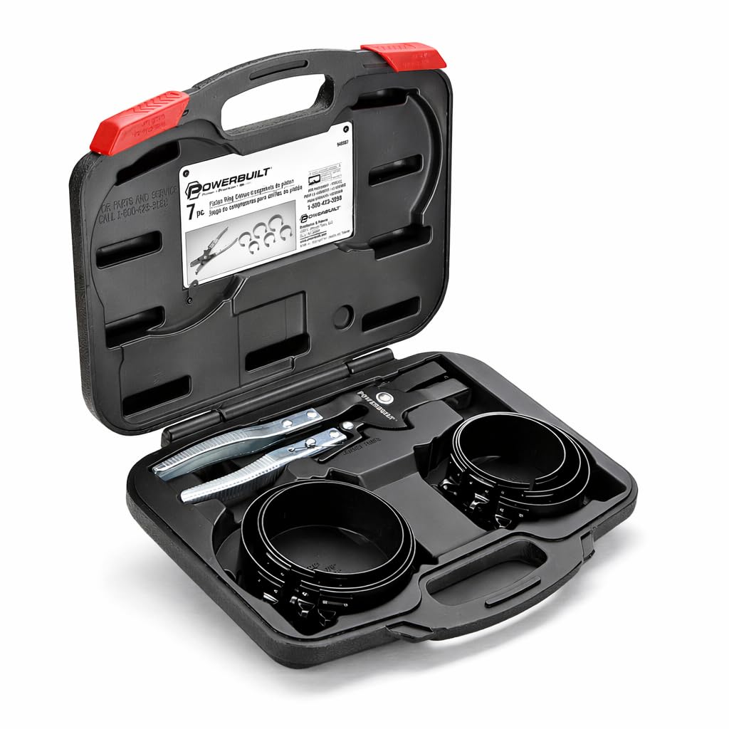 Powerbuilt ratcheting plier close-up showing secure lock mechanism for consistent compression