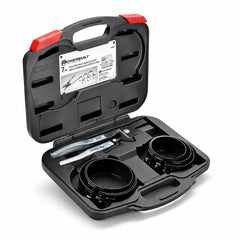 Powerbuilt ratcheting plier close-up showing secure lock mechanism for consistent compression