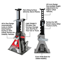 Powerbuilt ratcheting safety bar detail ensuring locked support