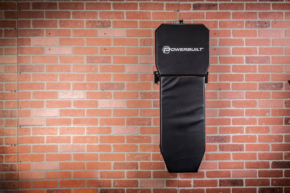 Powerbuilt size comparison with toolbox demonstrating compact footprint advantage