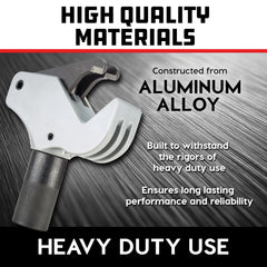 Powerbuilt tool in hand illustrating scale and lightweight aluminum benefit