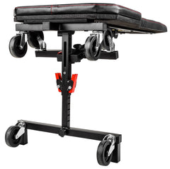 Powerbuilt under-dash position over door sill providing stable elevated access