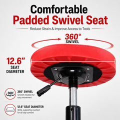 PowerSmart five casters underview showing smooth 360-degree mobility benefit