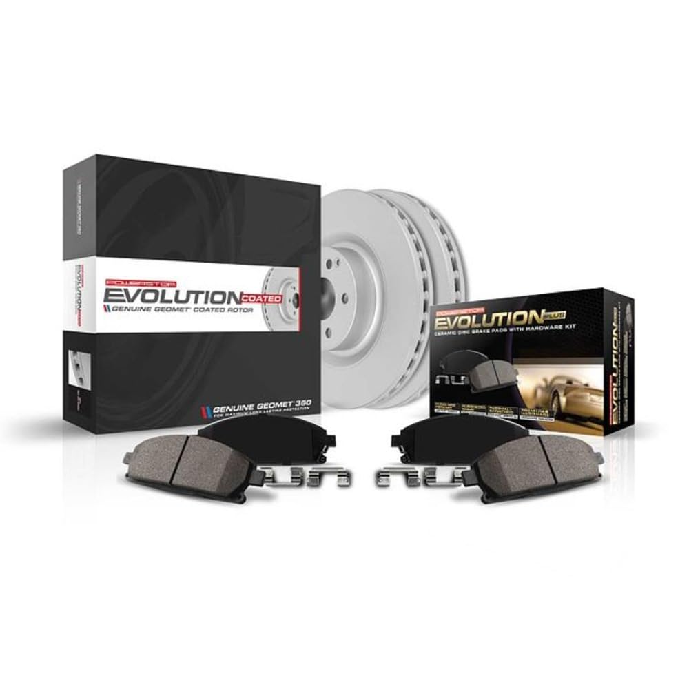 PowerStop front kit packaging showing contents and fitment for quick purchase benefit