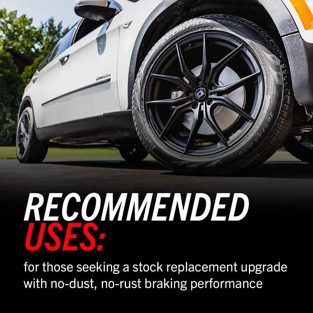 PowerStop Z17 ceramic brake pad close-up showing low-dust texture for cleaner wheels