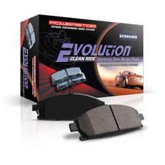 PowerStop front packaging showing product and fitment benefits