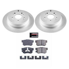 PowerStop Z17 ceramic brake pad close-up highlighting low-dust compound benefit