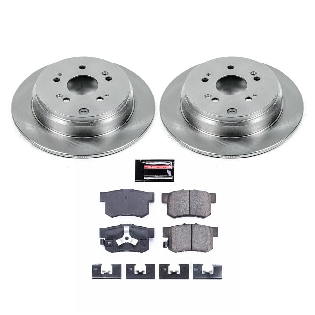 PowerStop Z17 ceramic brake pad close-up showing chamfer and slot for quiet braking