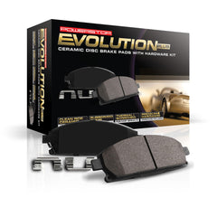 PowerStop Z17 front packaging showing complete pad kit and benefit of full replacement