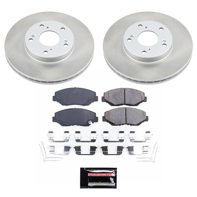 PowerStop Z17 ceramic pad close-up showing chamfer and slot features for quieter stopping
