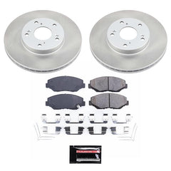 PowerStop Z17 ceramic pad close-up showing chamfer and slot features for quieter stopping
