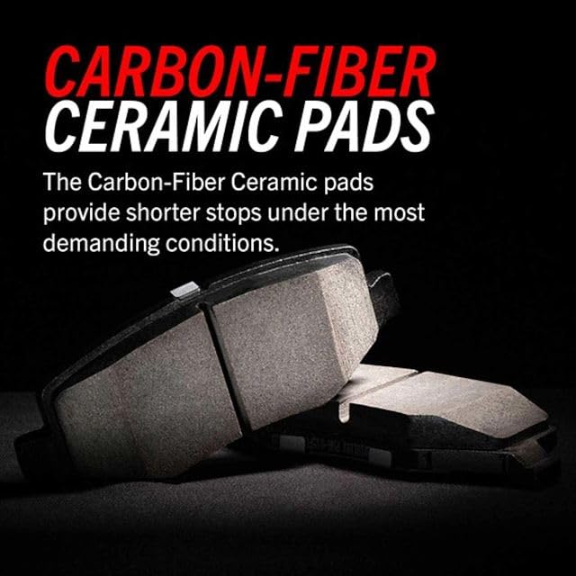 PowerStop Z26 carbon-fiber ceramic surface texture highlighting low-dust braking