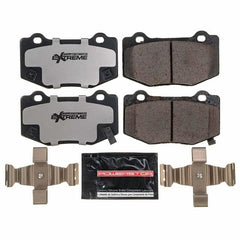 PowerStop backing plate close-up highlighting powder coat corrosion resistance