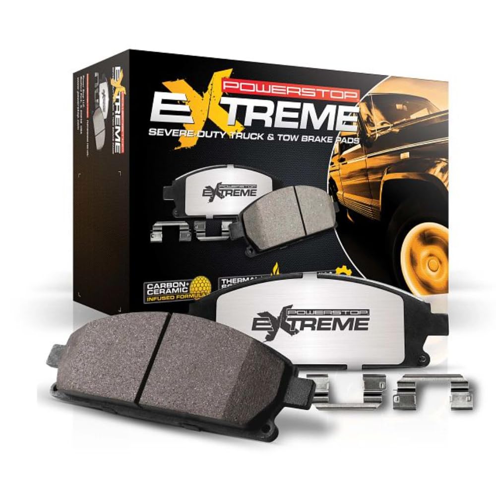 PowerStop Z36 front packaging showing kit contents and fitment benefits