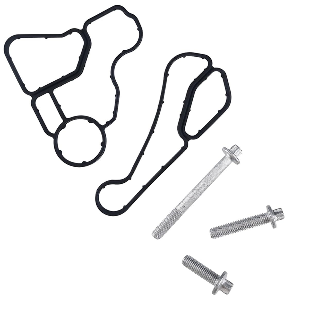 POWERWORKS front view of the oil filter housing kit showing complete contents and fitment