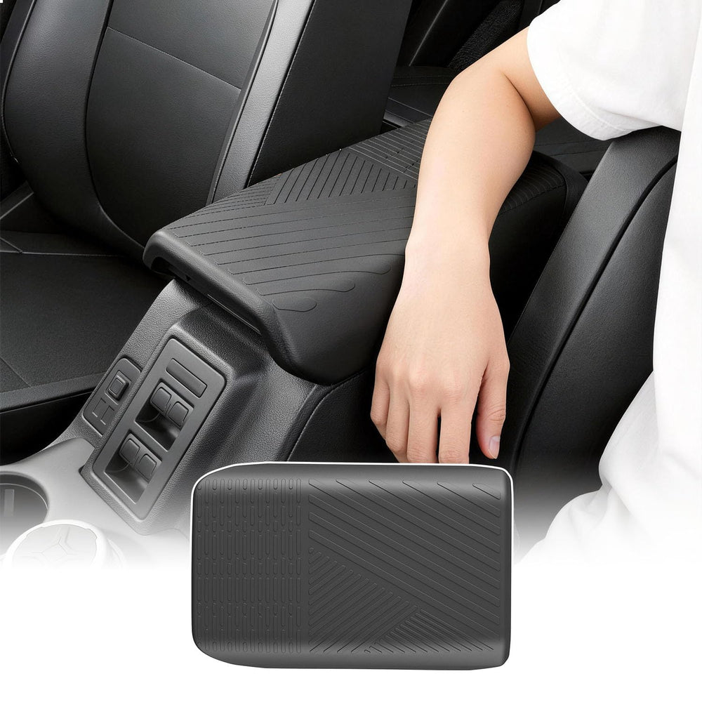 powoq front view installed on Bronco console showing neat protection and fit