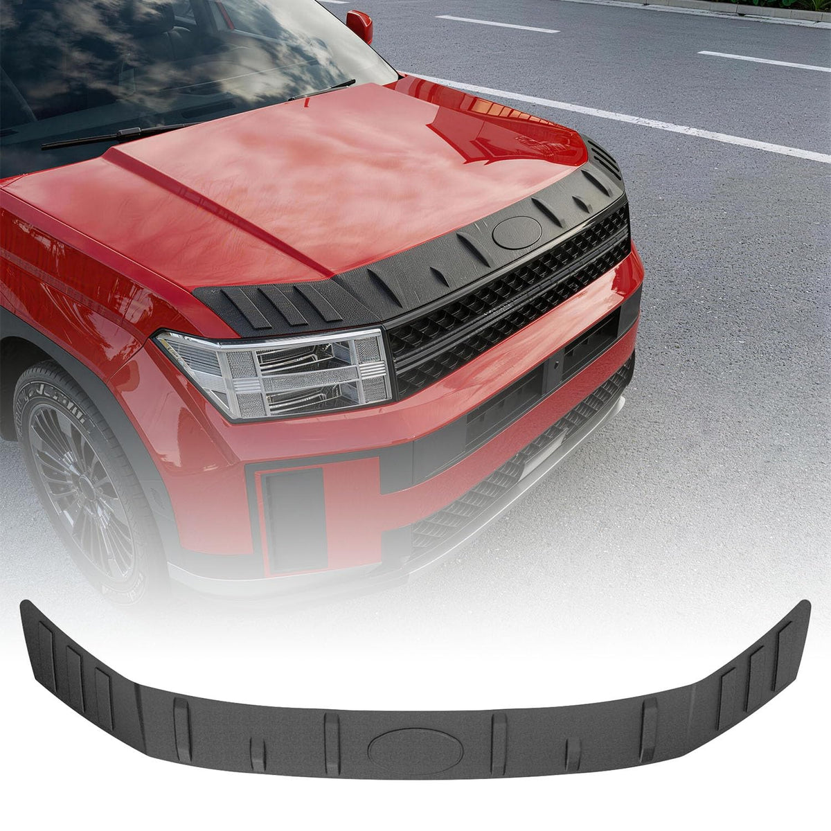 powoq front view of hood deflector showing full coverage and protection