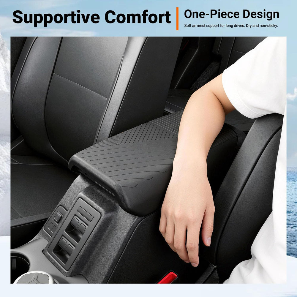 powoq side profile illustrating precise fit on Ford Bronco armrest lid