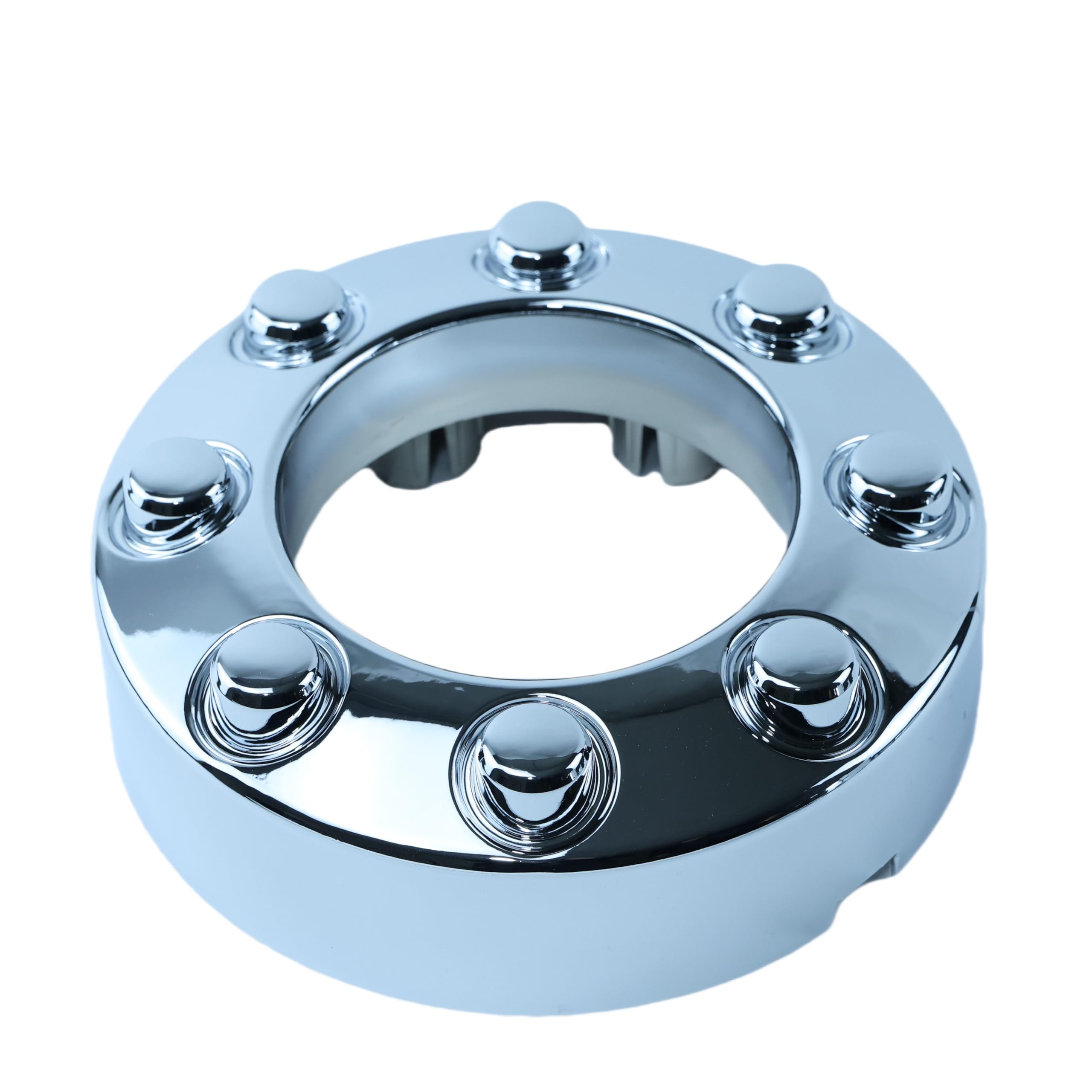 PPCovers front hub cap front view showing chrome finish and fitment benefit