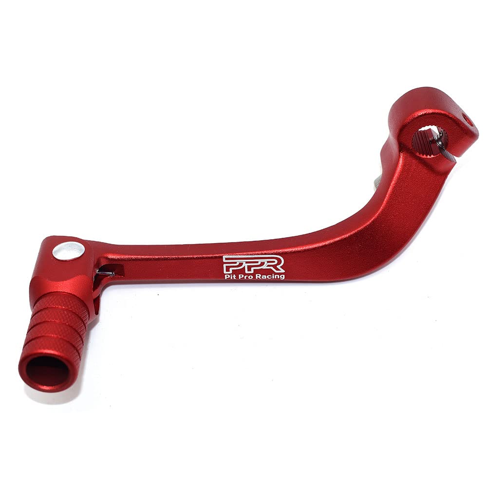 PPR PIT PRO RACING front view of red gear shifter lever showing clear fitment benefit