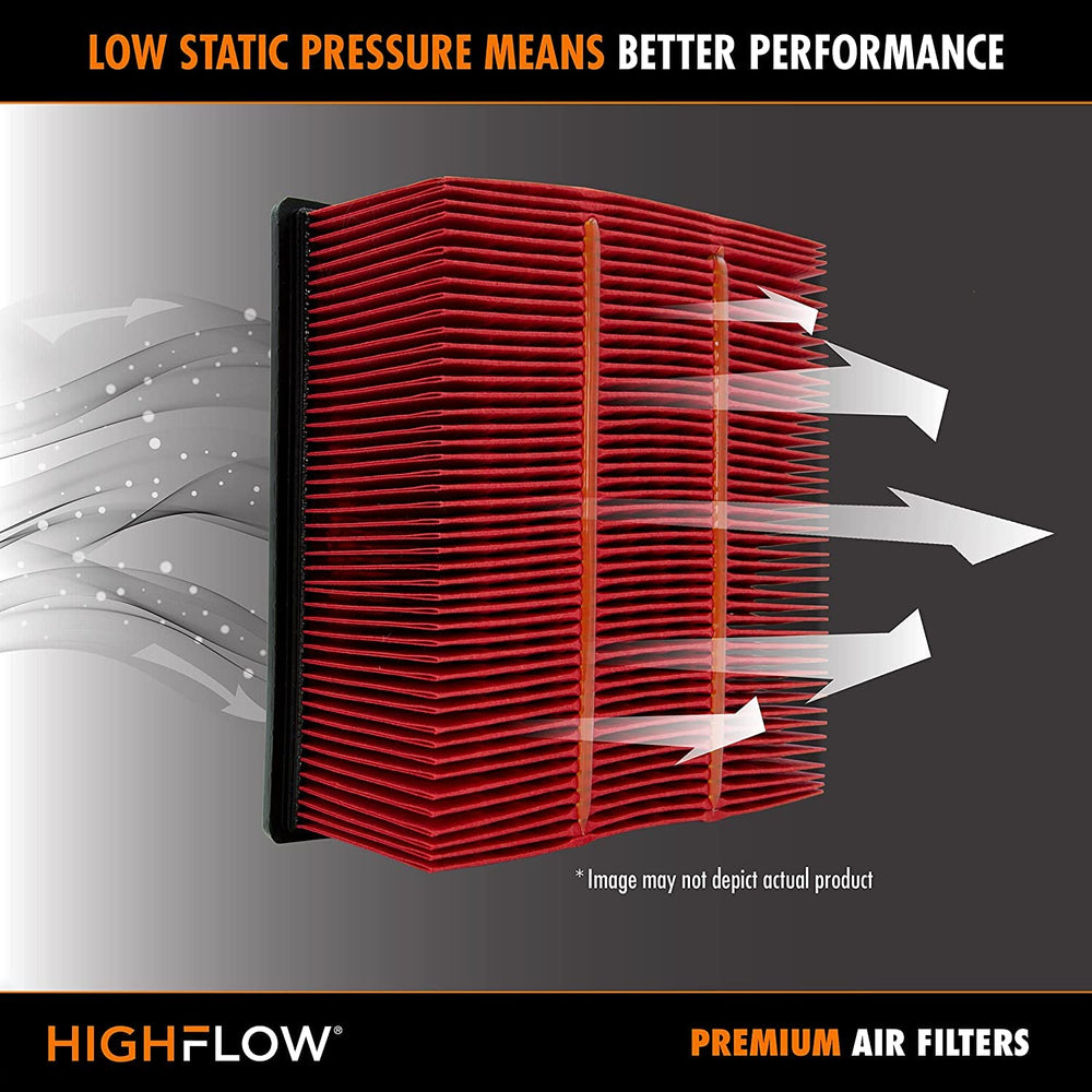 Premium Guard HIGHFLOW installed in engine bay demonstrating direct-fit benefit
