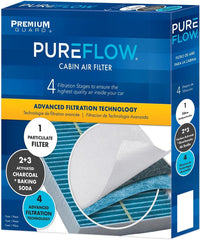 Premium Guard PUREFLOW front packaging showing product and fitment benefits