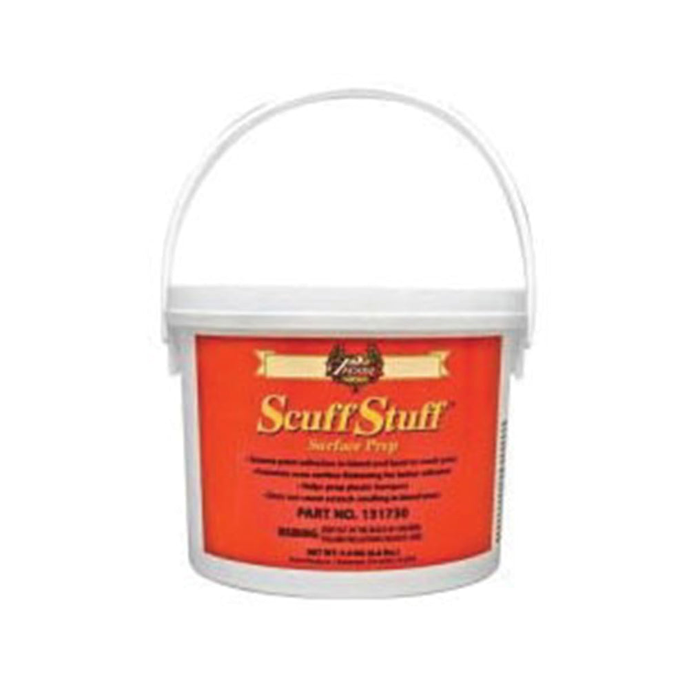 Presta Scuff Stuff tub front label showing product and clean-prep benefit