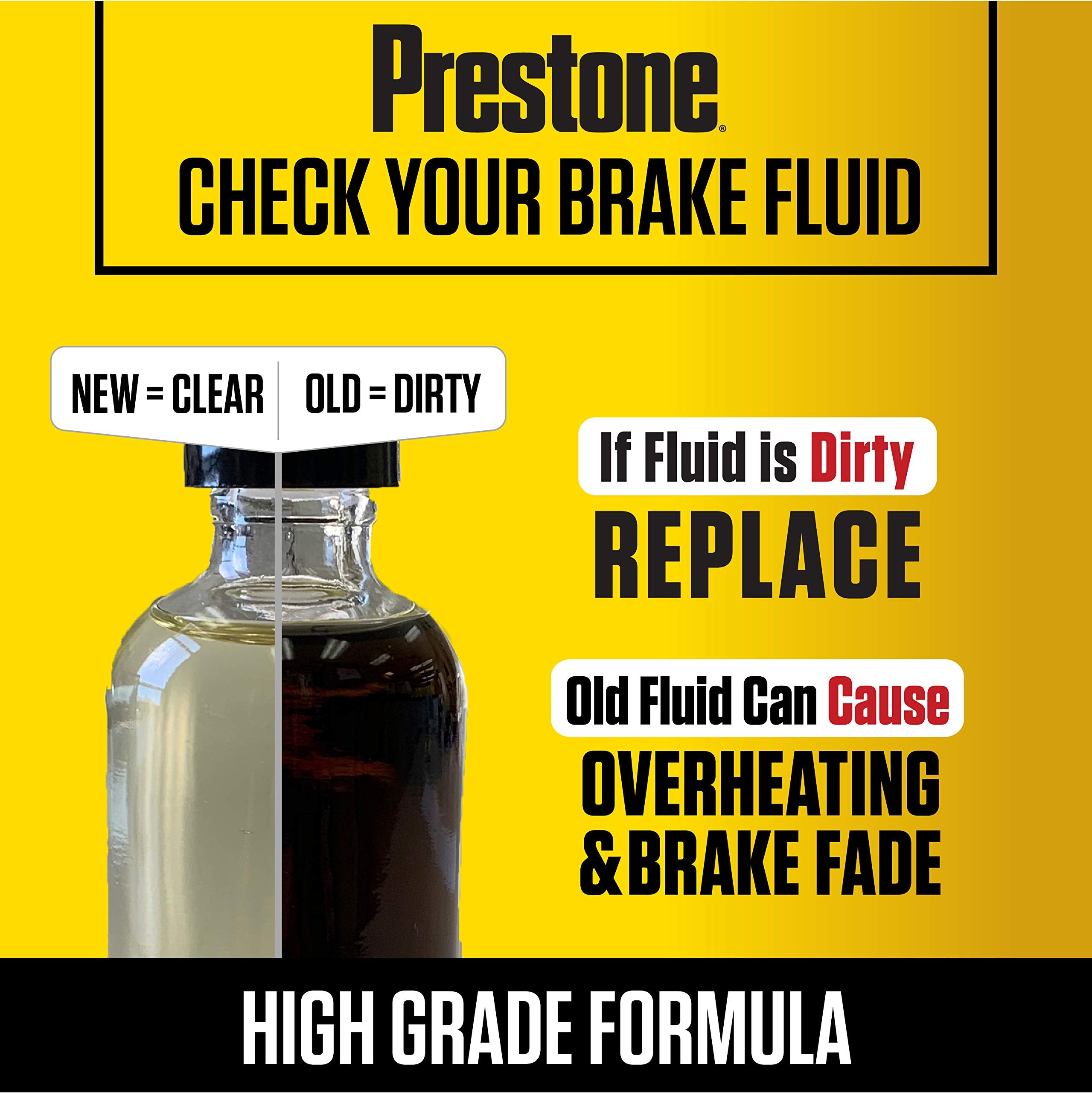 Prestone used under a car hood demonstrating compatibility with ABS systems