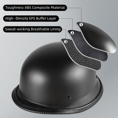 Pretoee helmet interior lining detail showing breathable padding for sweat management