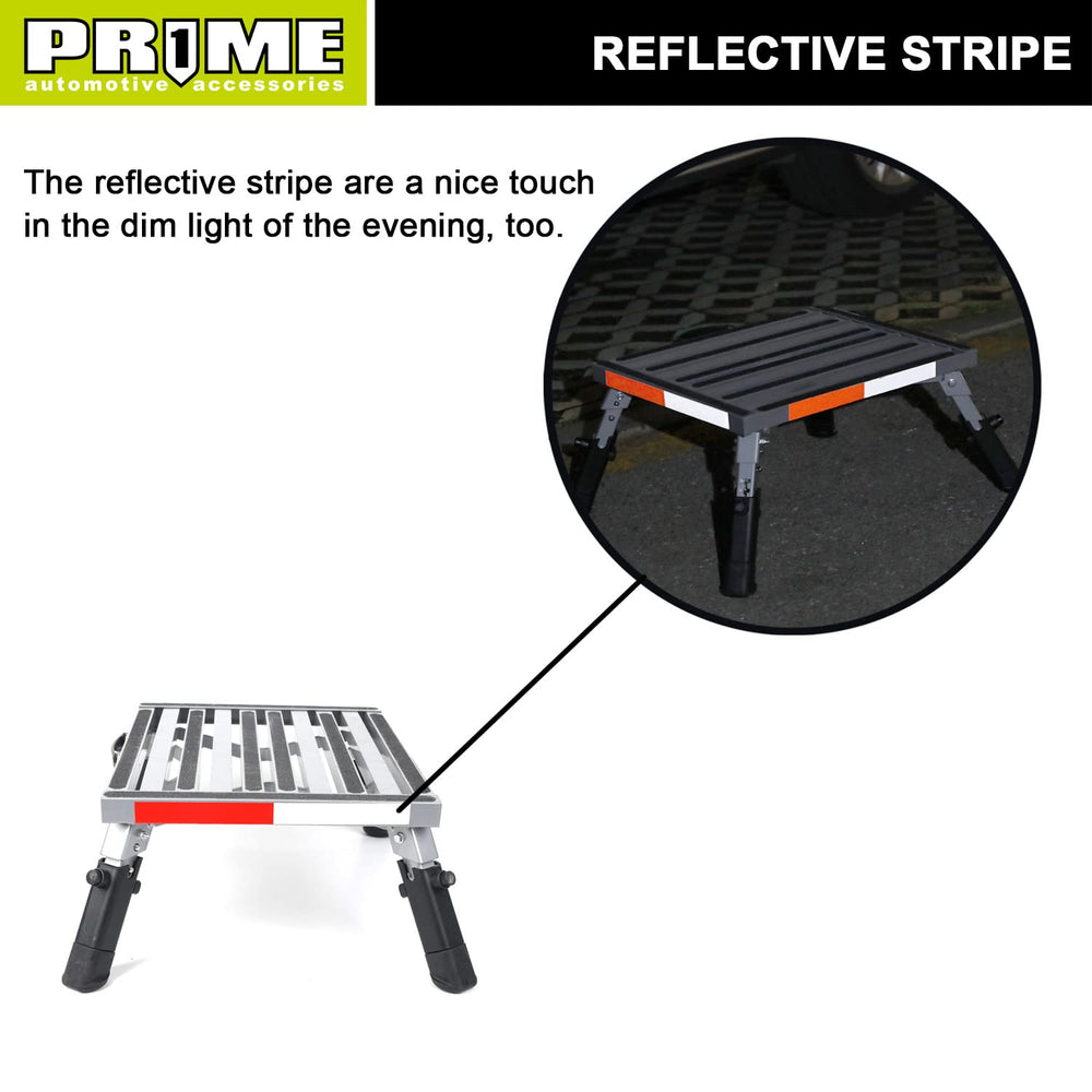 Prime 1 close-up of non-slip foot pads increasing ground grip