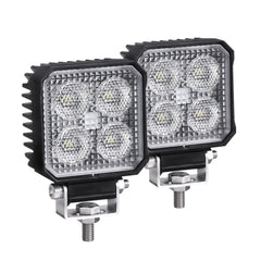 Primelux front view of lamp pair showing wide flood coverage and durable build