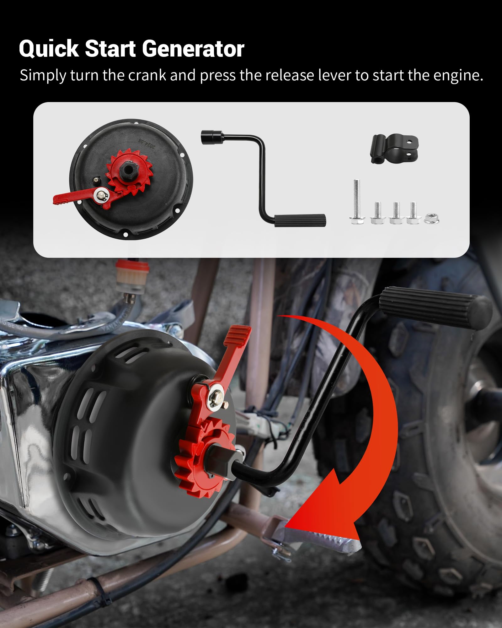 Prismora detail of release lever showing clear engagement for safer controlled starts