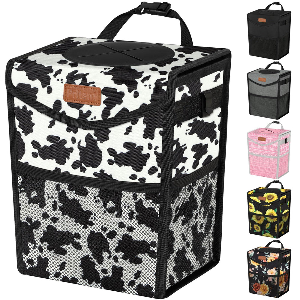 Pritent front view with lid showing tidy closed storage and odor reduction