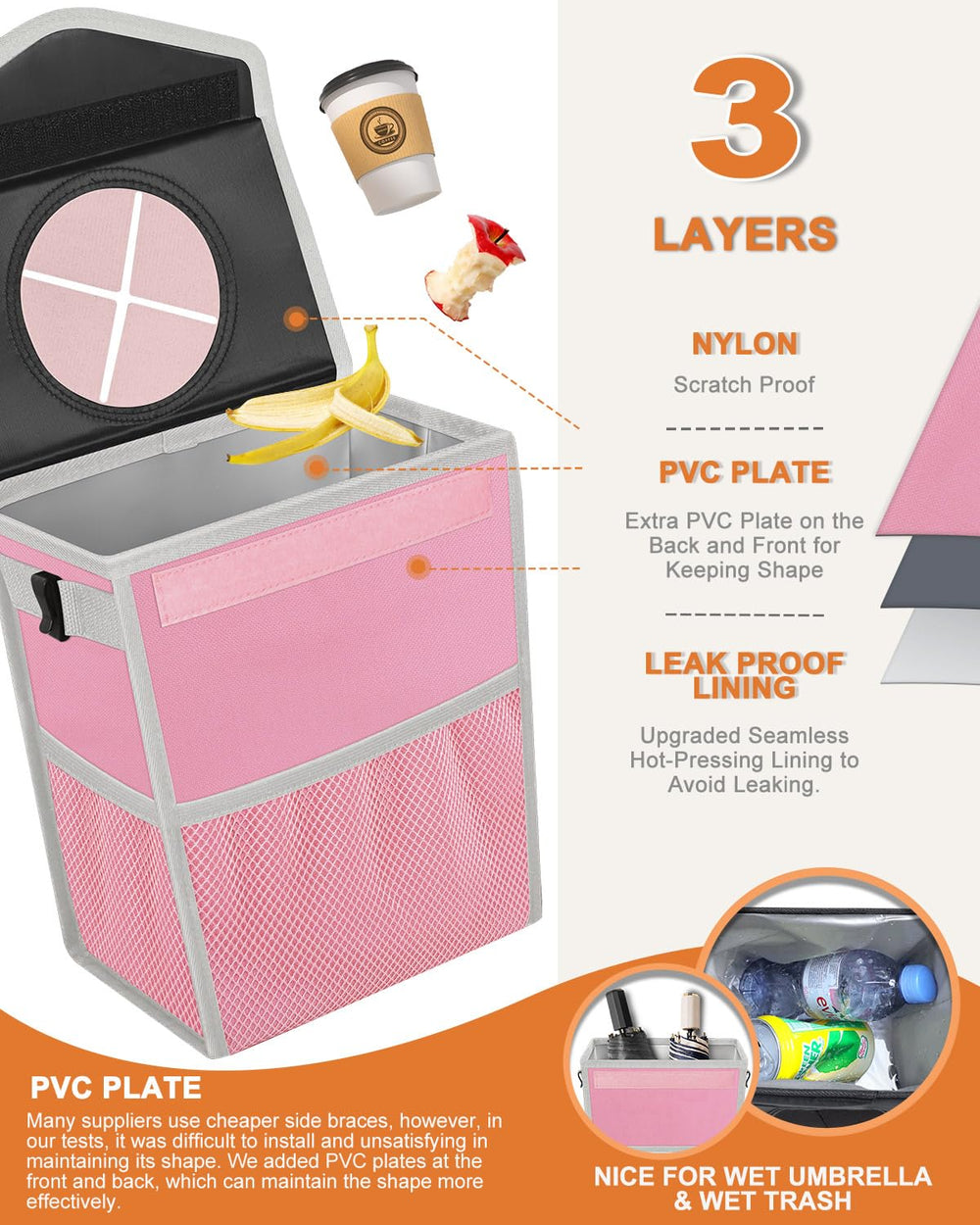 Pritent interior lined with PEVA showing leakproof protection benefit