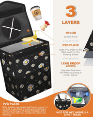 Pritent interior PEVA lining close-up showing leakproof cleaning benefit