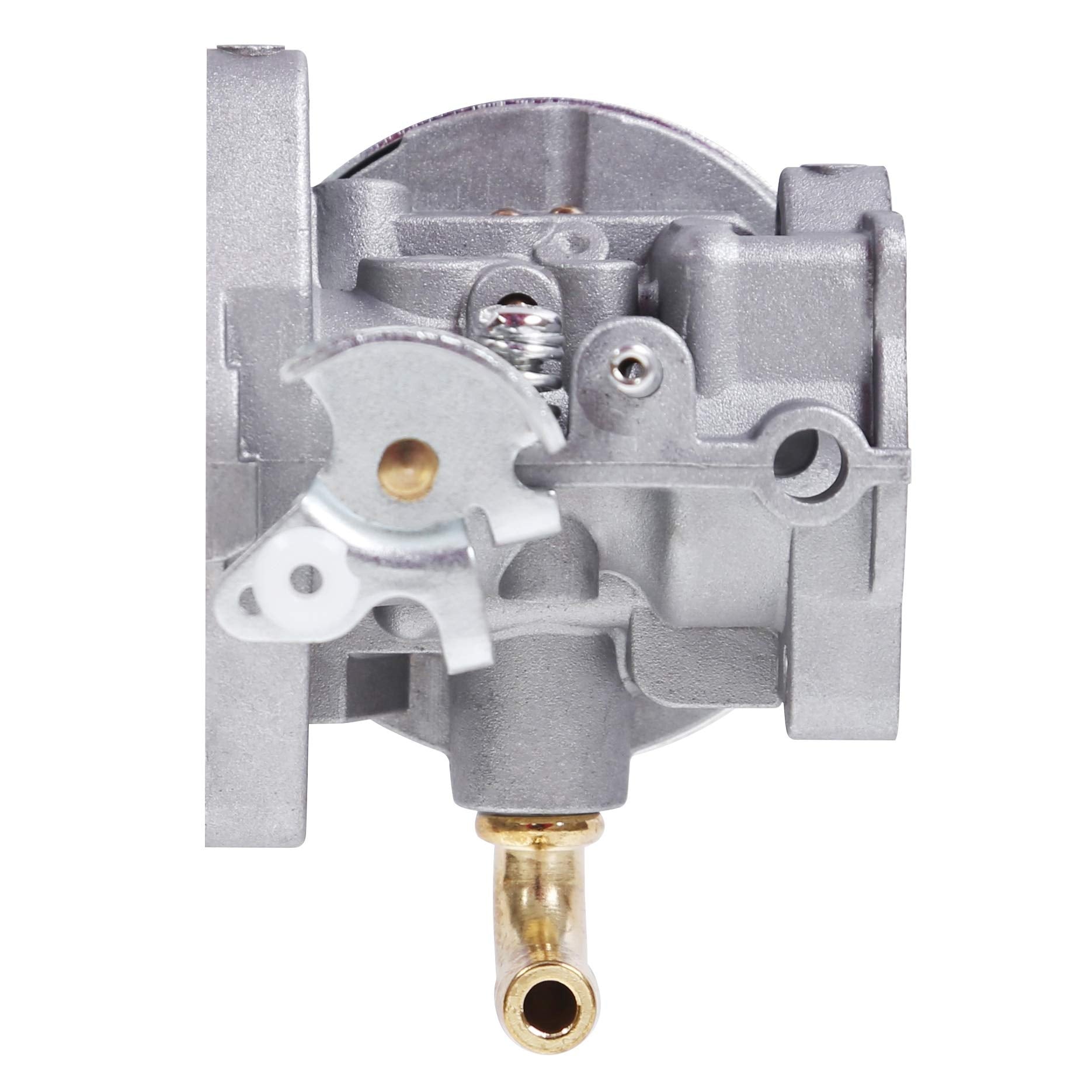 Pro Chaser carburetor fuel inlet and jet detail for accessible serviceability