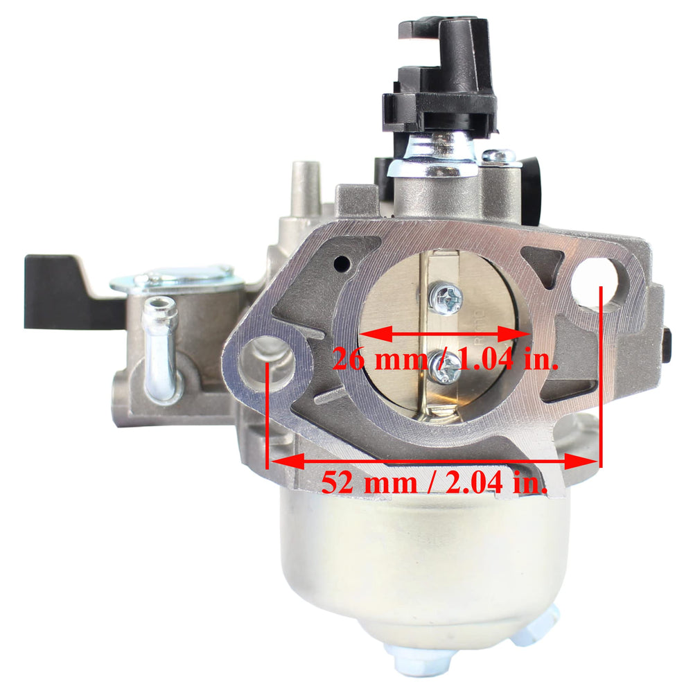 Pro Chaser carburetor beside spark plug for scale, clarifying size and compatibility benefits