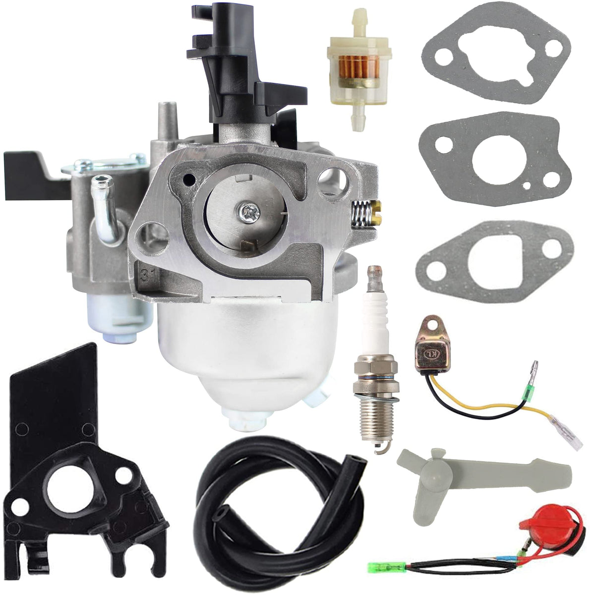 Pro Chaser SH265 front view showing carburetor body and mounting ports for easy replacement